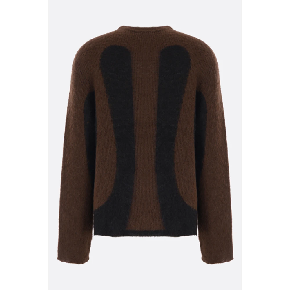J.l-A.l Grafische Contrast Alpaca Pullover Sweater Brown Heren