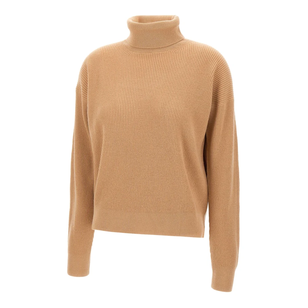 Filippo De Laurentiis Kameelwol Zijde Kasjmier Trui Beige Dames