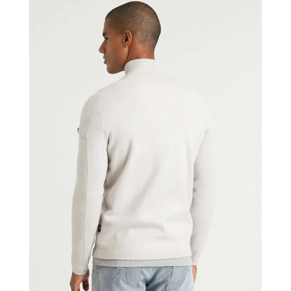 Chasin Stijlvolle Oscar Half Zip Vest White Heren