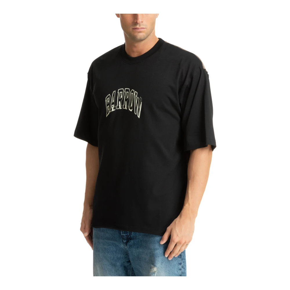 Barrow T-shirt met patroon meerkleurig logo Black Heren