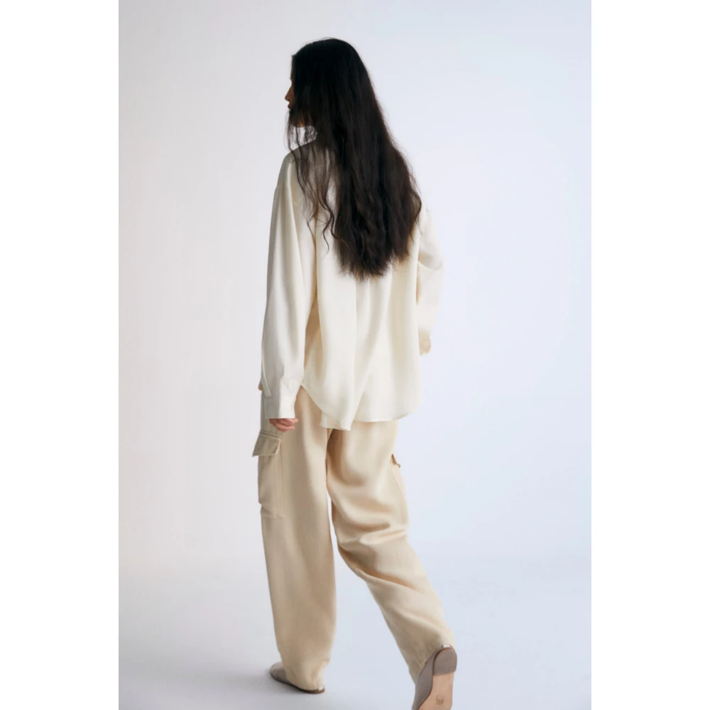 The New Society Chios Woman Cargo Pant Beige Dames