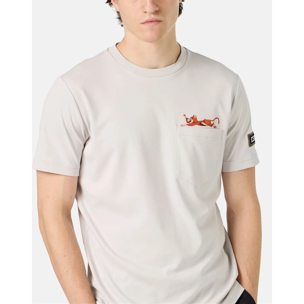 Iceberg Katoenen T-shirt met Yogi Bear Gray Heren
