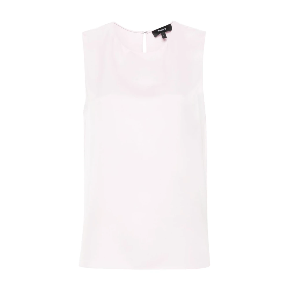 Theory Zijden Shell Top Pink Dames