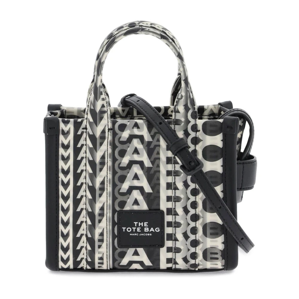Marc Jacobs Lenticulaire Mini Tote Bag met leren applicatie Black Dames