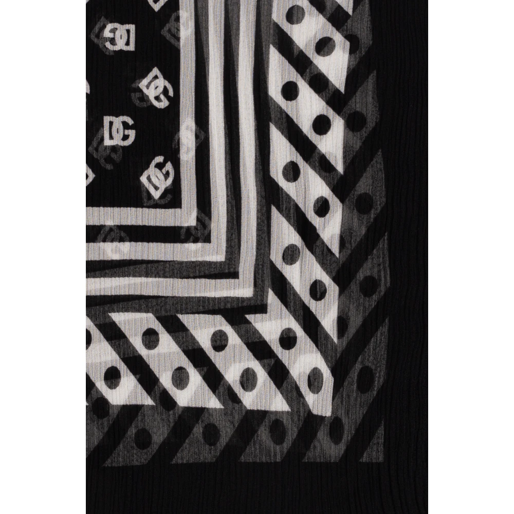 Dolce & Gabbana Zijden sjaal Black Dames