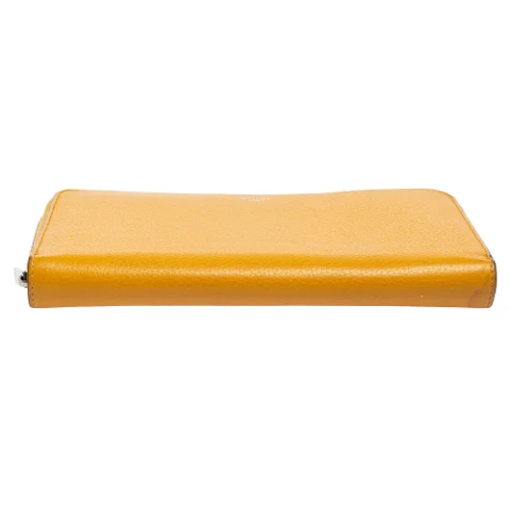 Celine Vintage Pre-owned Leather wallets Yellow Dames