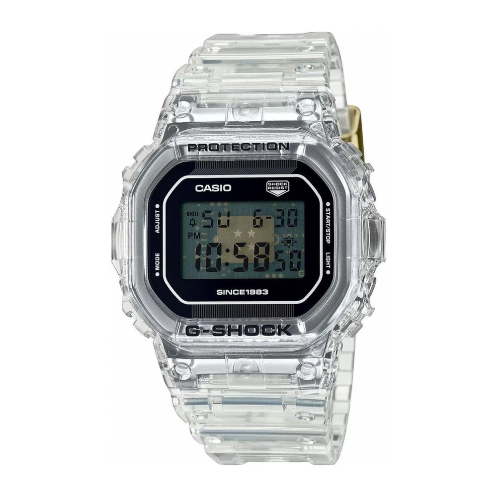 Casio Unisex White Digital Quartz Watch With Resin Bracelet
