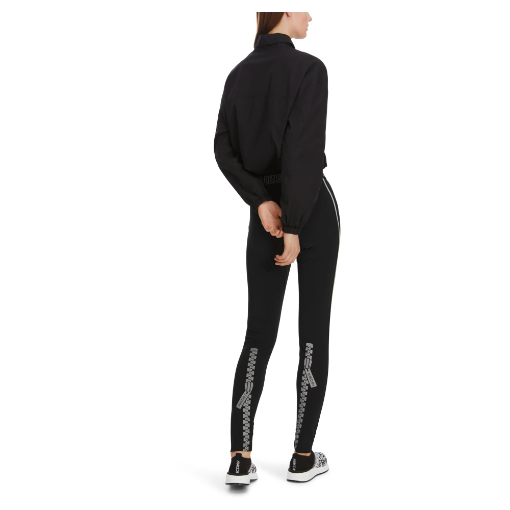 Marc Cain Sportieve Leggings met Galon Detail Black Dames