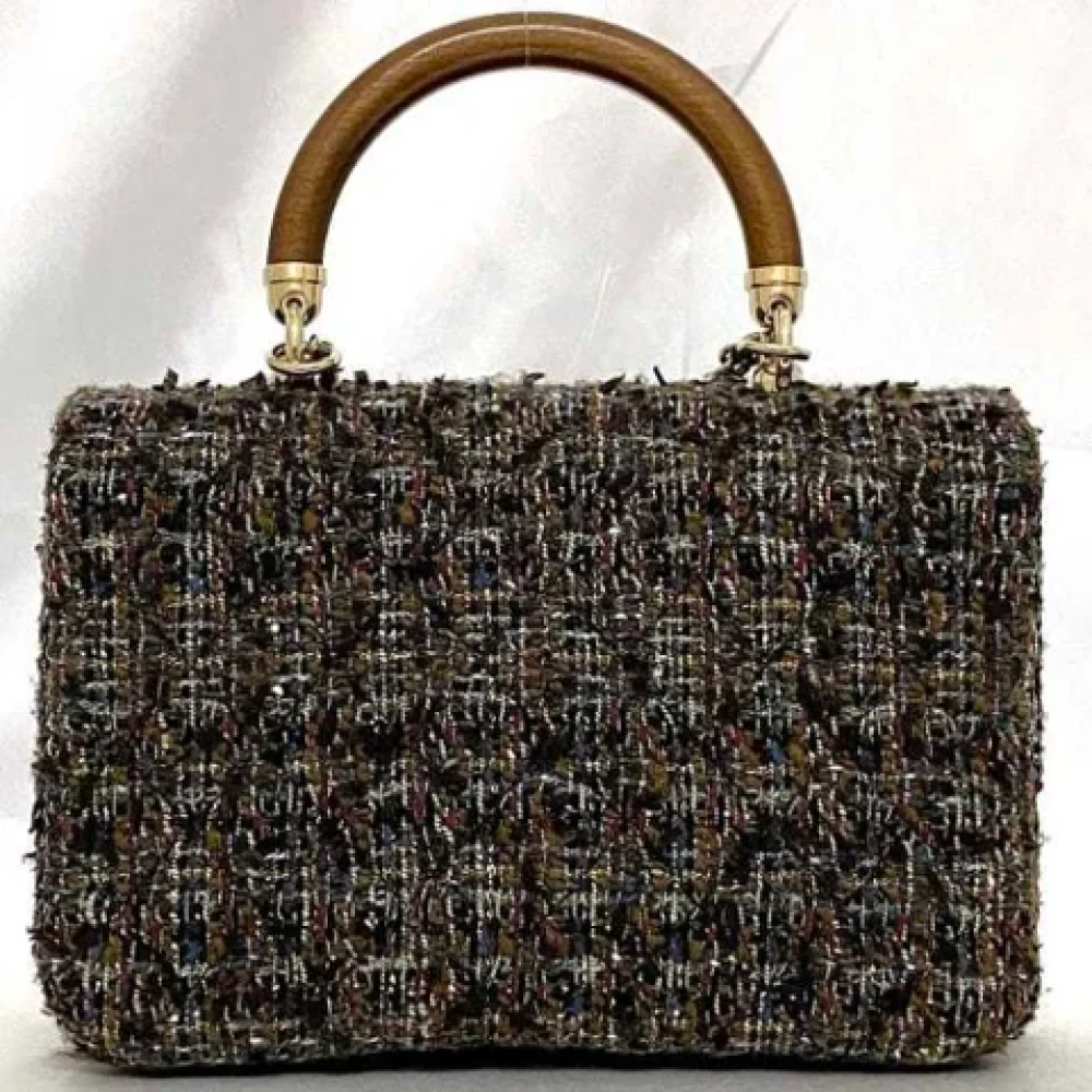 Chanel Vintage Pre-owned Fabric chanel-bags Brown Dames