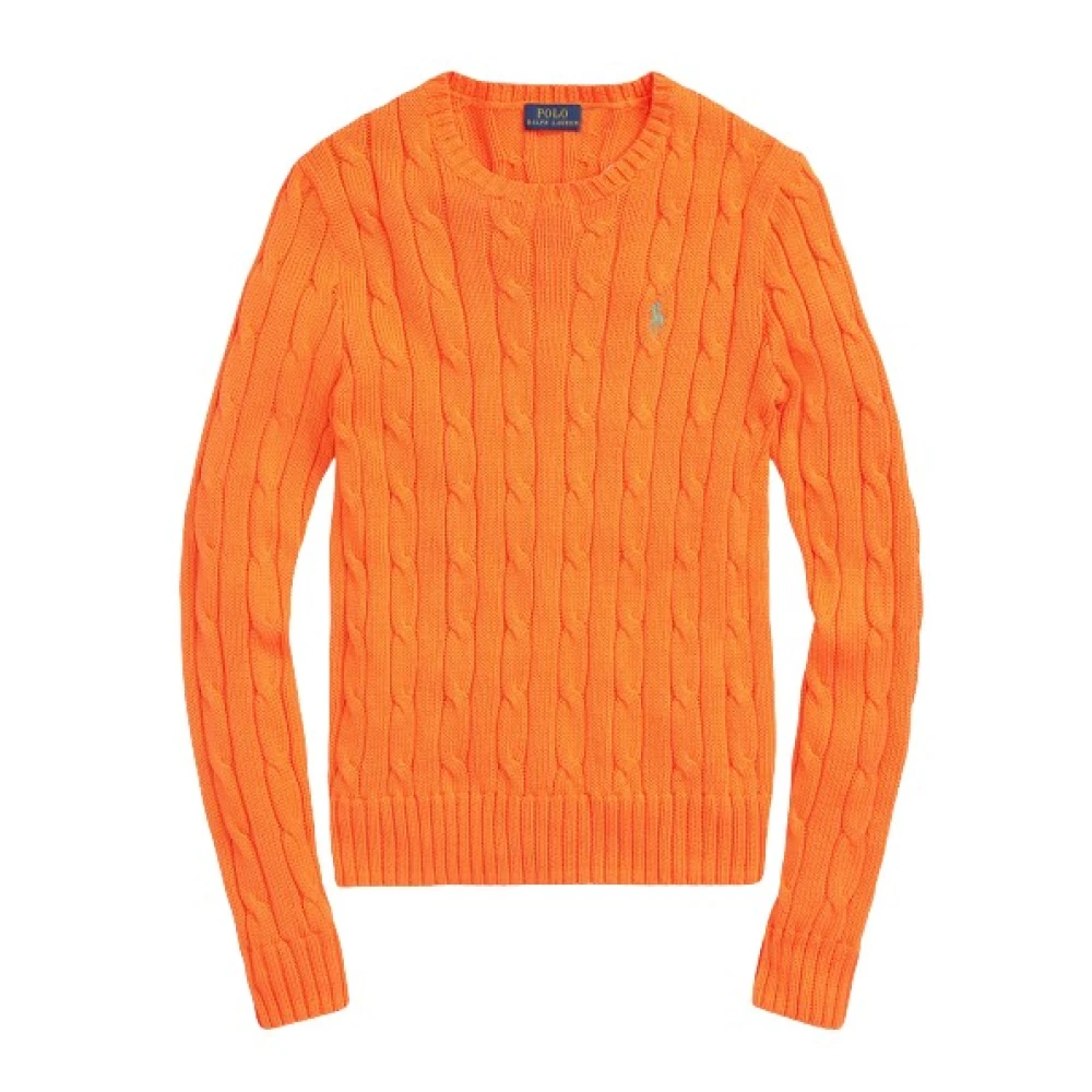 Polo Ralph Lauren Women's Orange Round-Neck Knitwear, Xs, Julianna Round-Neck Knit