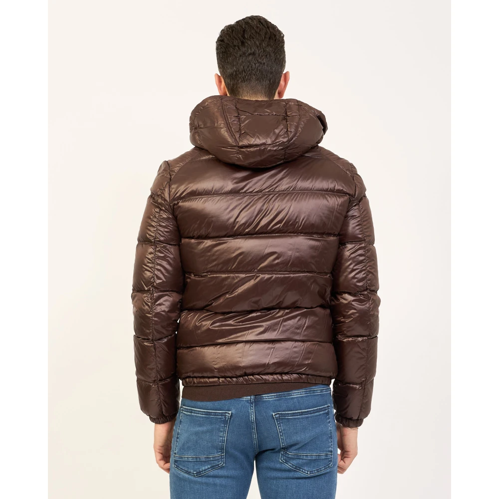YES ZEE Gewatteerde jas met capuchon voor heren Brown Heren