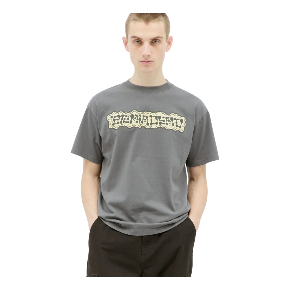 Brain Dead Grafische Print Crew Neck T-Shirt Gray Heren