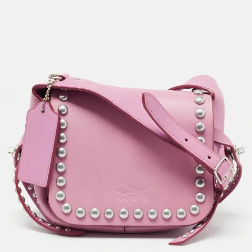 Coach Pre-owned Leather crossbody-bags Pink Dames
