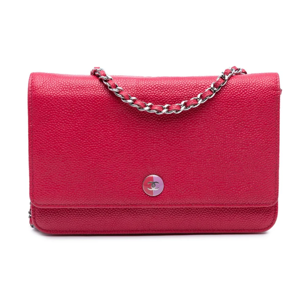 Chanel Vintage Women's Pink Pre-Owned Chain Wallet