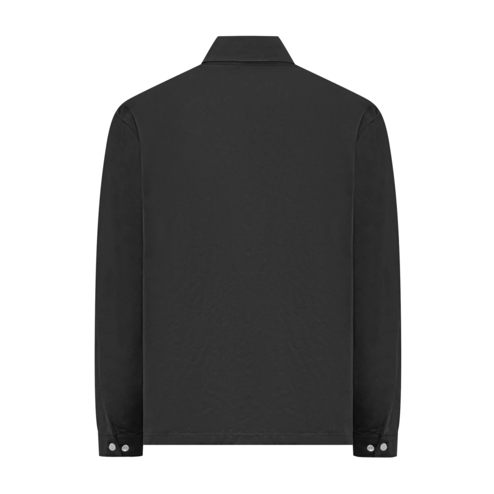 Marni Zwarte Shirt met Rits aan de Voorkant en Zakken Black Heren