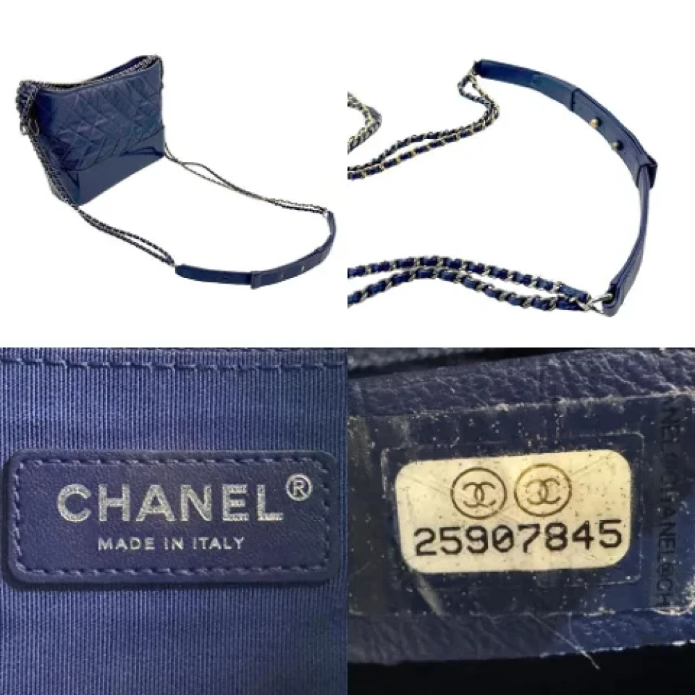 Chanel Vintage Pre-owned Leather shoulder-bags Blue Dames
