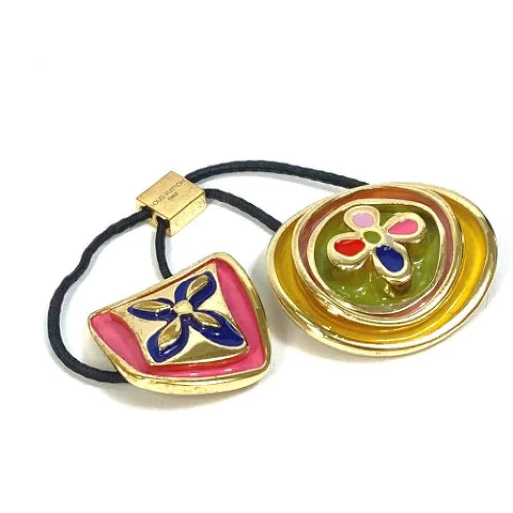 Louis Vuitton Vintage Pre-owned Metal hair-accessories Yellow Dames