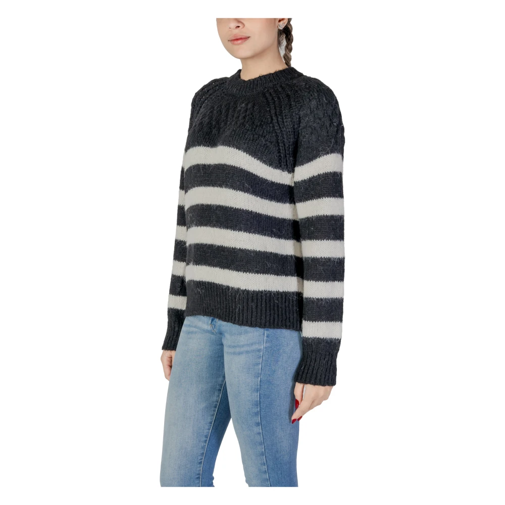 Only Gestreept langemouwentrui Black Dames