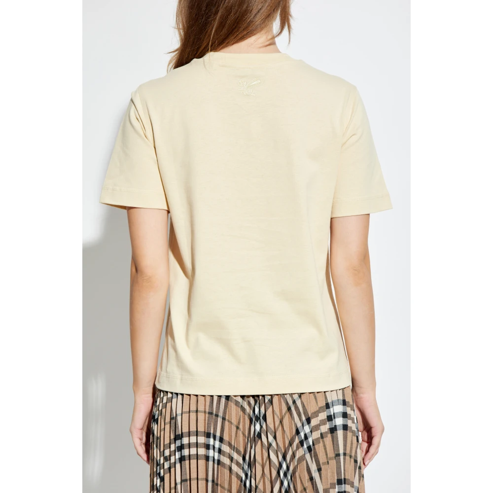 Burberry T-shirt met logo Beige Dames