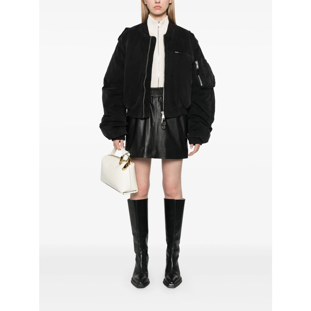 Arma Silkey Leren Mini Rok Black Dames