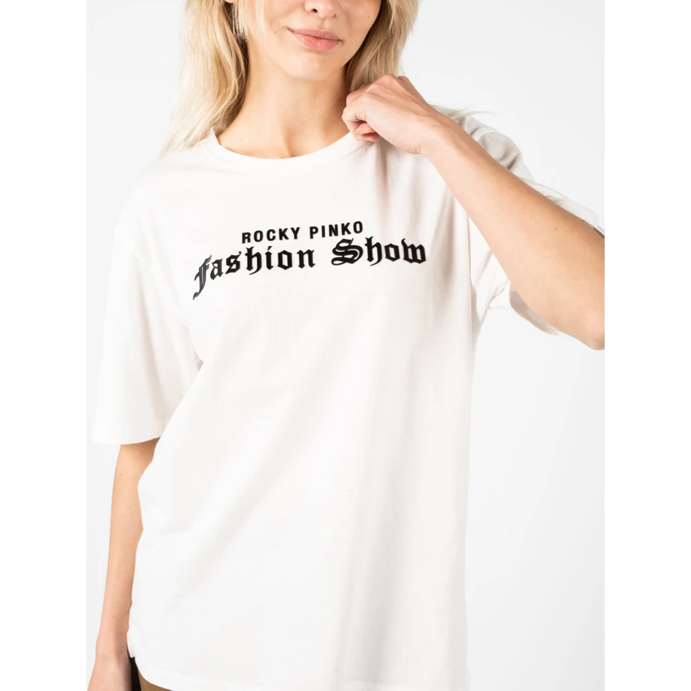 pinko Casual Ronde Hals T-shirt White Dames