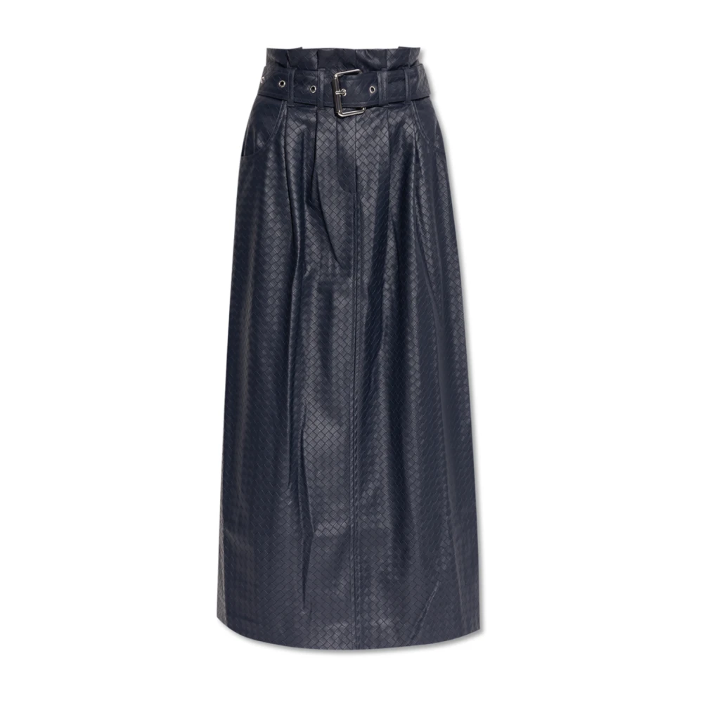 Rotate Birger Christensen Rok gemaakt van veganistisch leer Blue Dames
