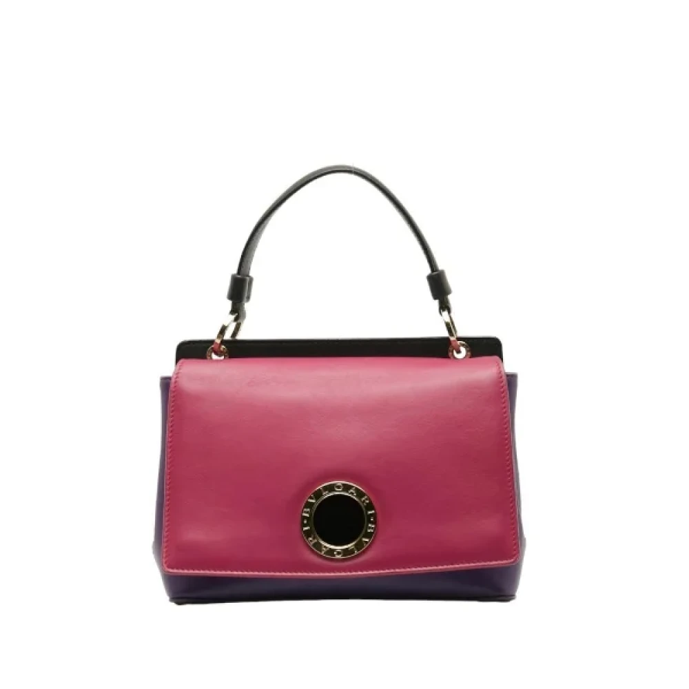 Bvlgari Vintage Pre-owned Leather handbags Pink Dames