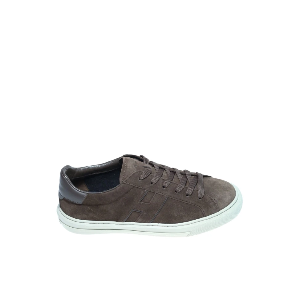 Hogan Suède leren sneaker met memory foam Heren Schoenen Bruin
