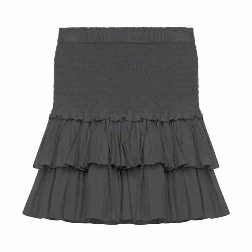 Isabel Marant Étoile Ruffle Smock Rok Black Dames