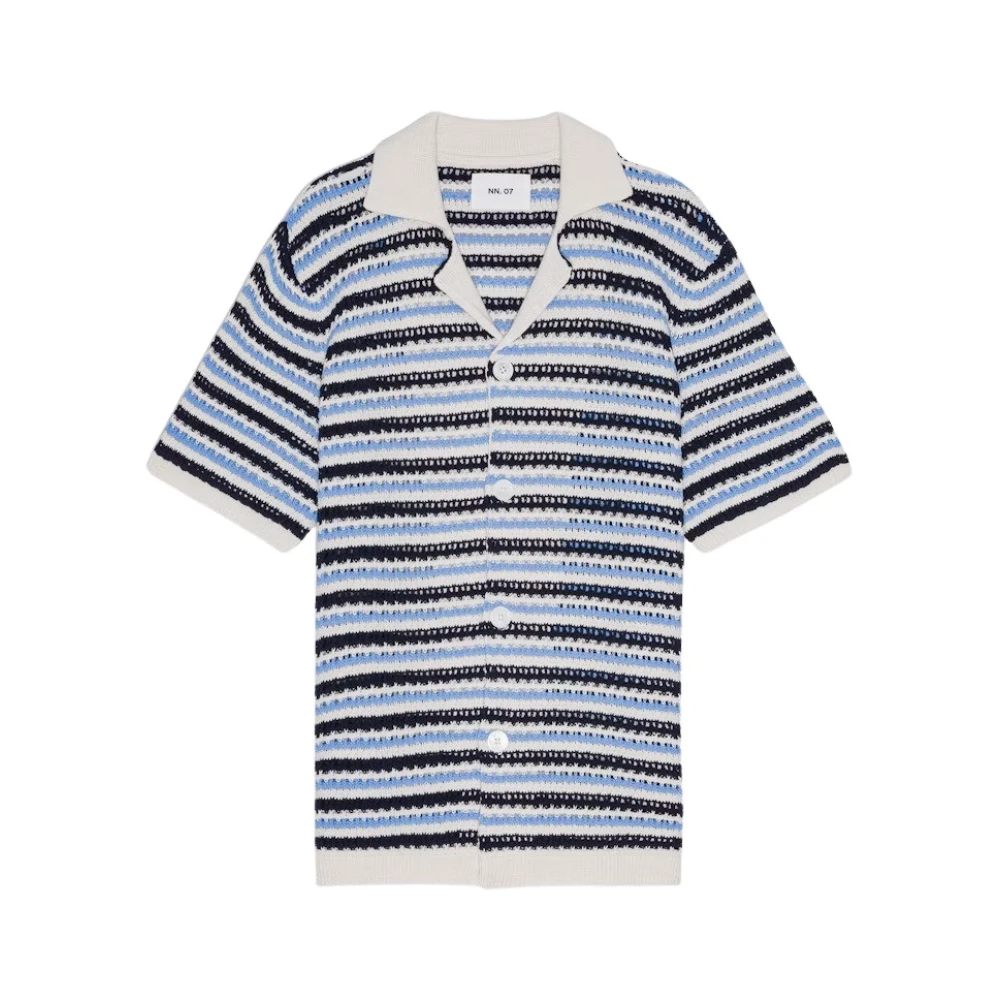 Nn07 Blauwe Henry SS 6636 Overhemden Multicolor Heren