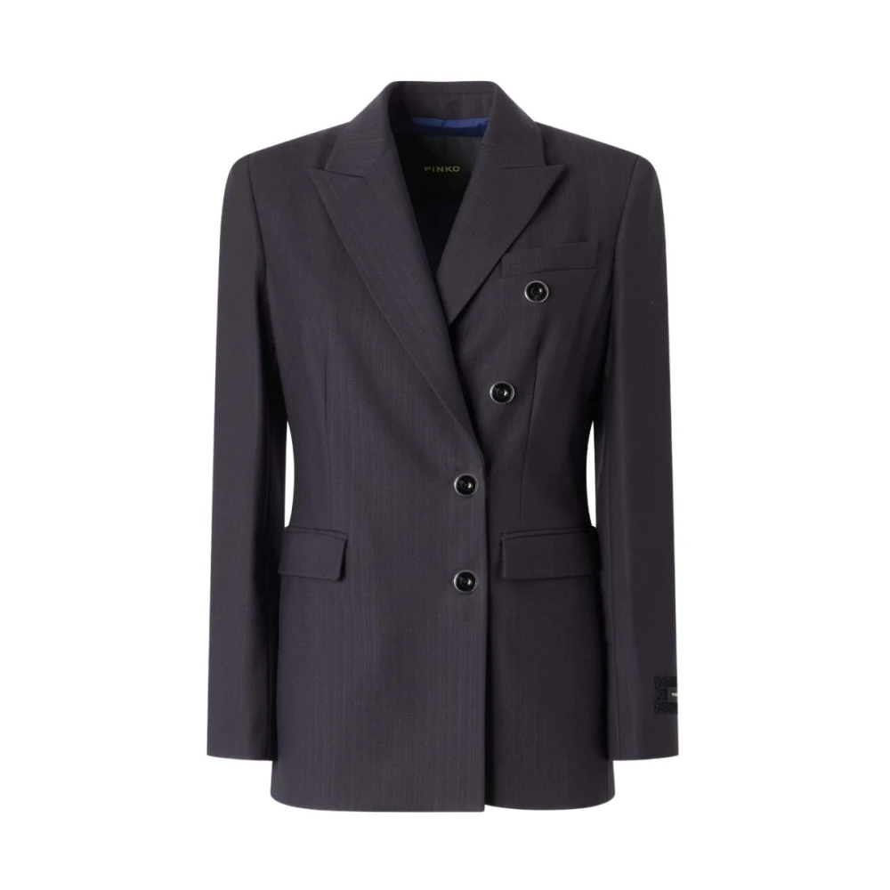 Pinko Vrouw Blauw Jassen Dames, M, Nylon, Blazer