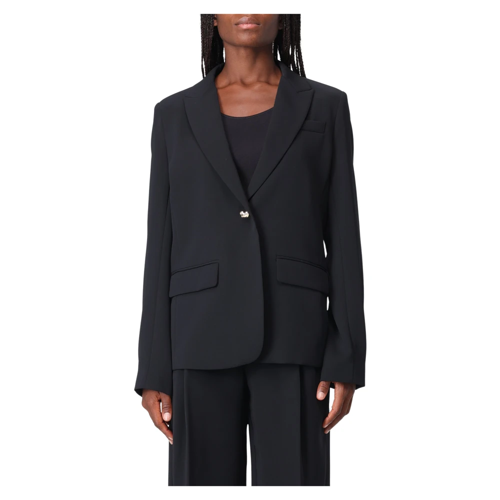 Twinset Donna Nero Blazer Con Bottoni A Cuore - Immagine 2
