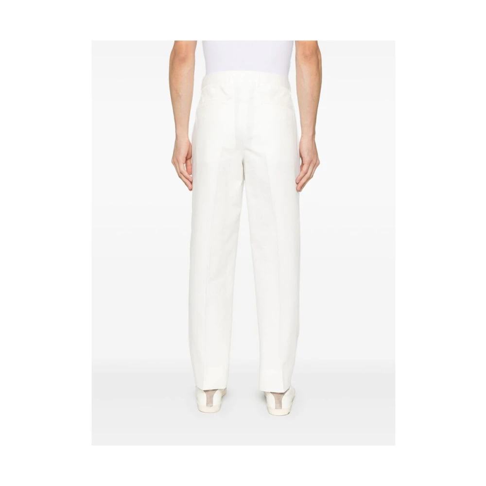 Ermenegildo Zegna Witte broek met knopen en zakken White Heren