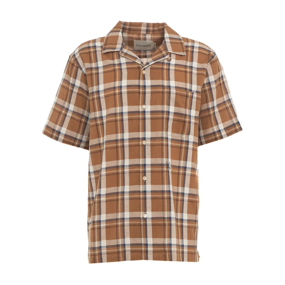 Closed Casual Shirts Brown Heren