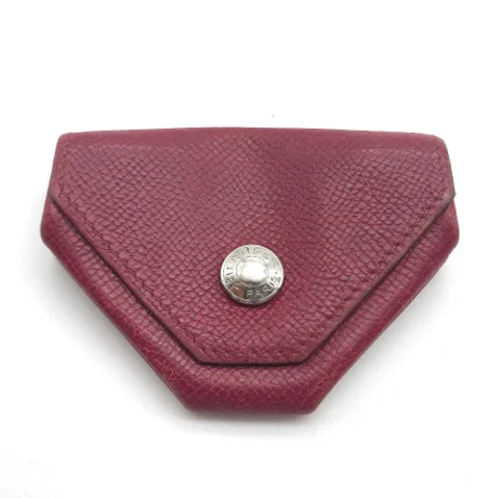 Hermès Vintage Pre-owned Leather wallets Red Dames
