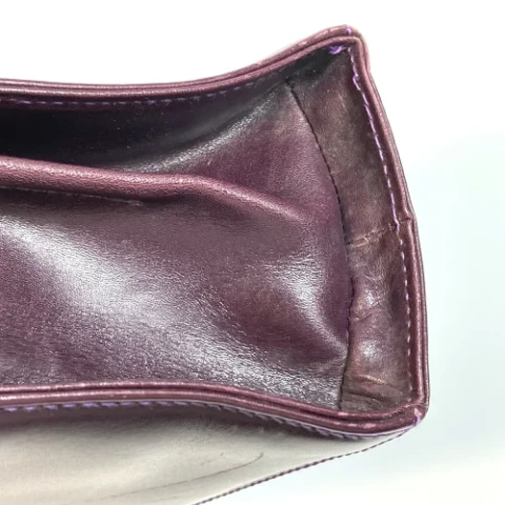 Salvatore Ferragamo Pre-owned Leather handbags Purple Dames