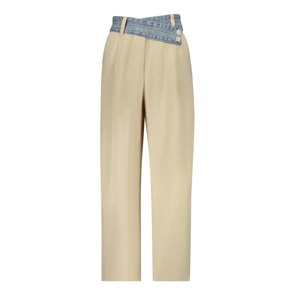 Desigual Mujer Beige Pantalones, Talla: S