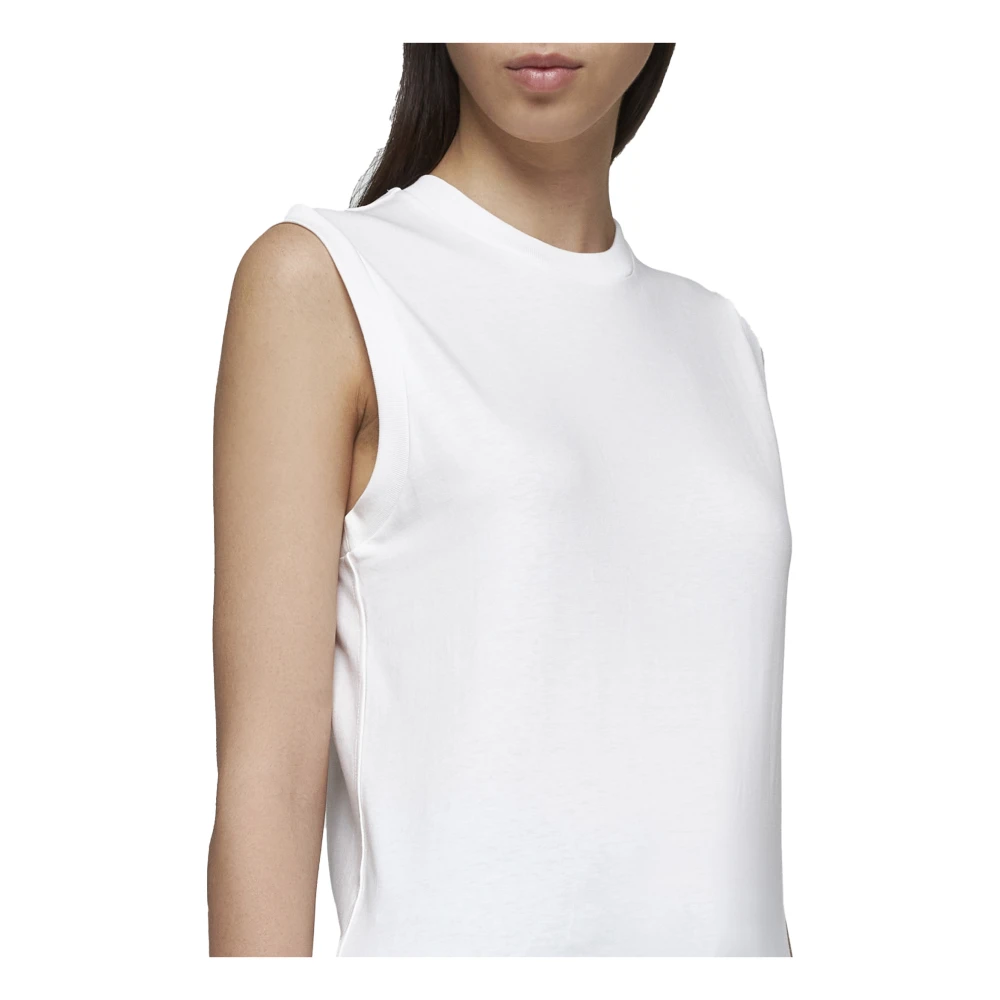 TotêMe Beige Mouwloze Top Met Ronde Hals White Dames