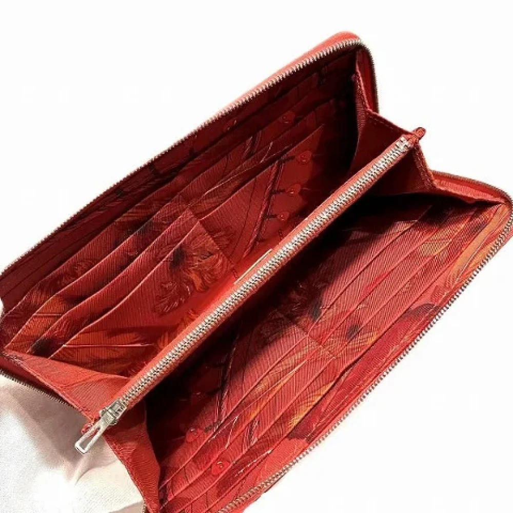 Hermès Vintage Pre-owned Leather wallets Red Dames