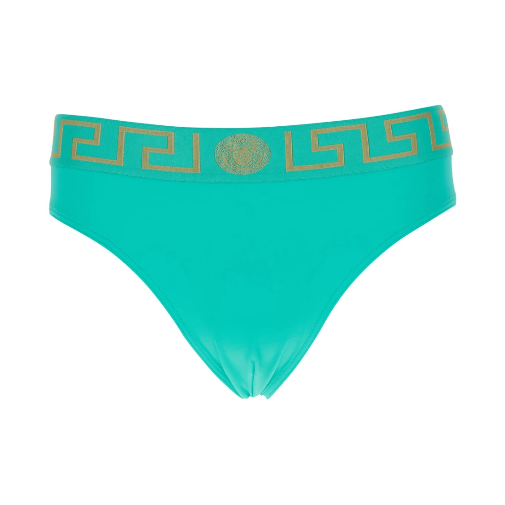 Versace Groene Greca Detail Tech Stof Zwemkleding Green Heren