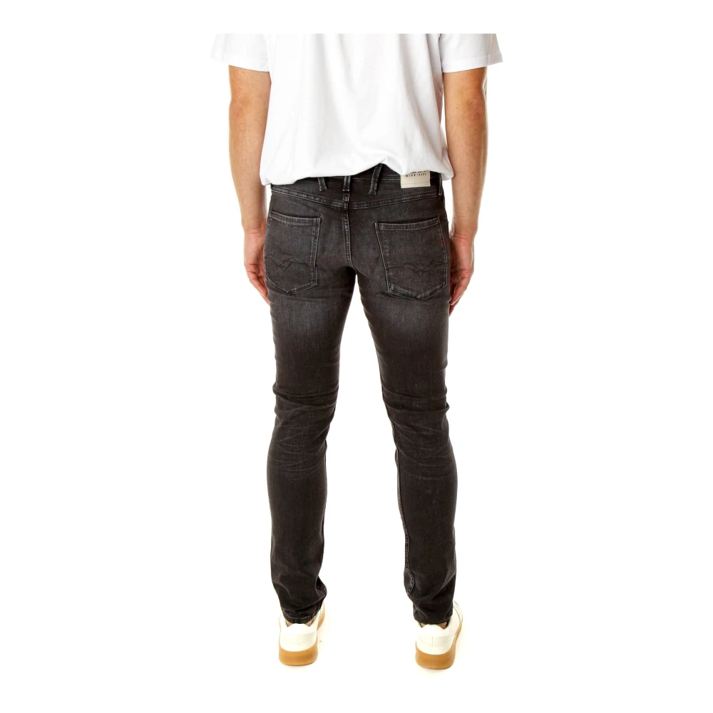 Replay Slim Fit Mid Waist Jeans Gray Heren