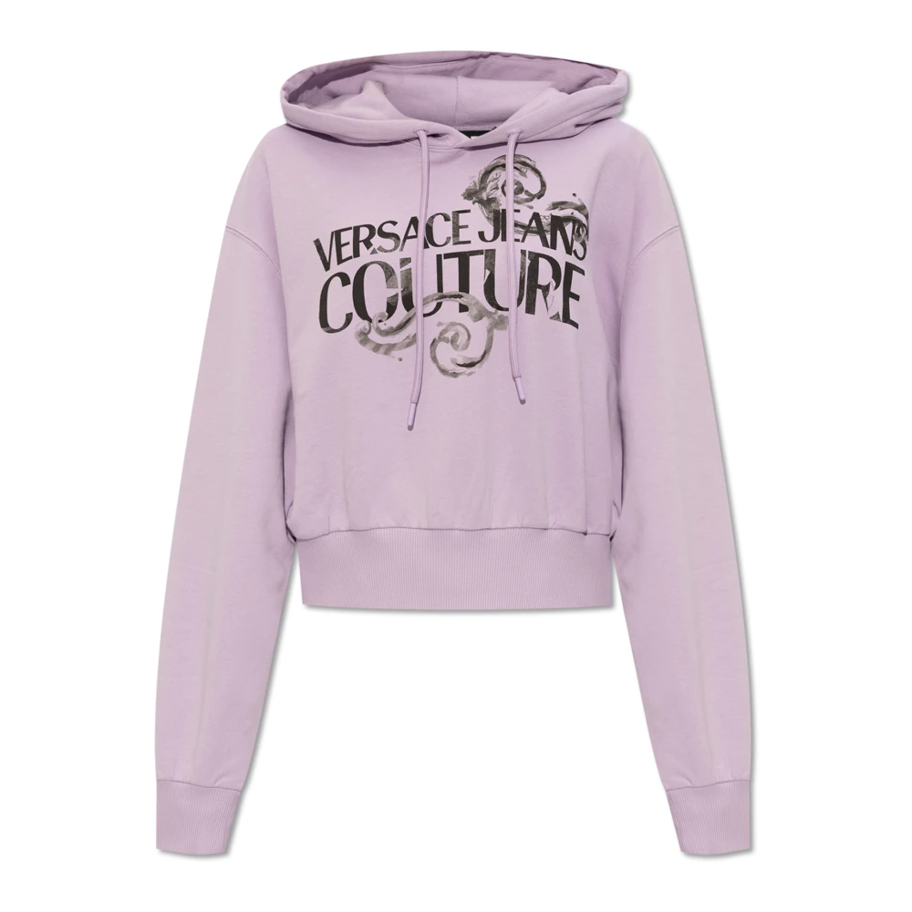 Versace Jeans Couture Paarse Grafische Sweaters Purple Dames