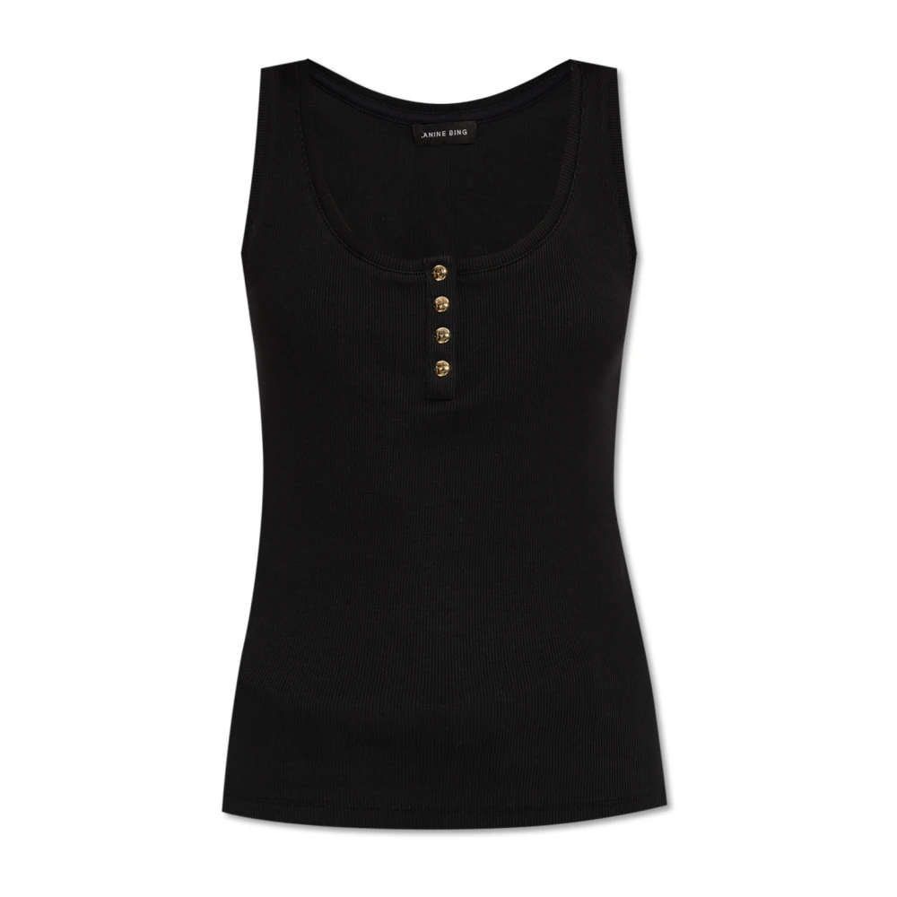 Anine Bing Zwarte Tanktop Alessia Stijl Black Dames