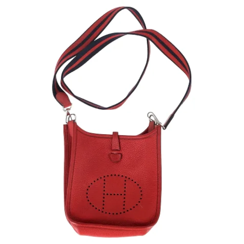 Hermès Vintage Pre-owned Leather shoulder-bags Red Dames