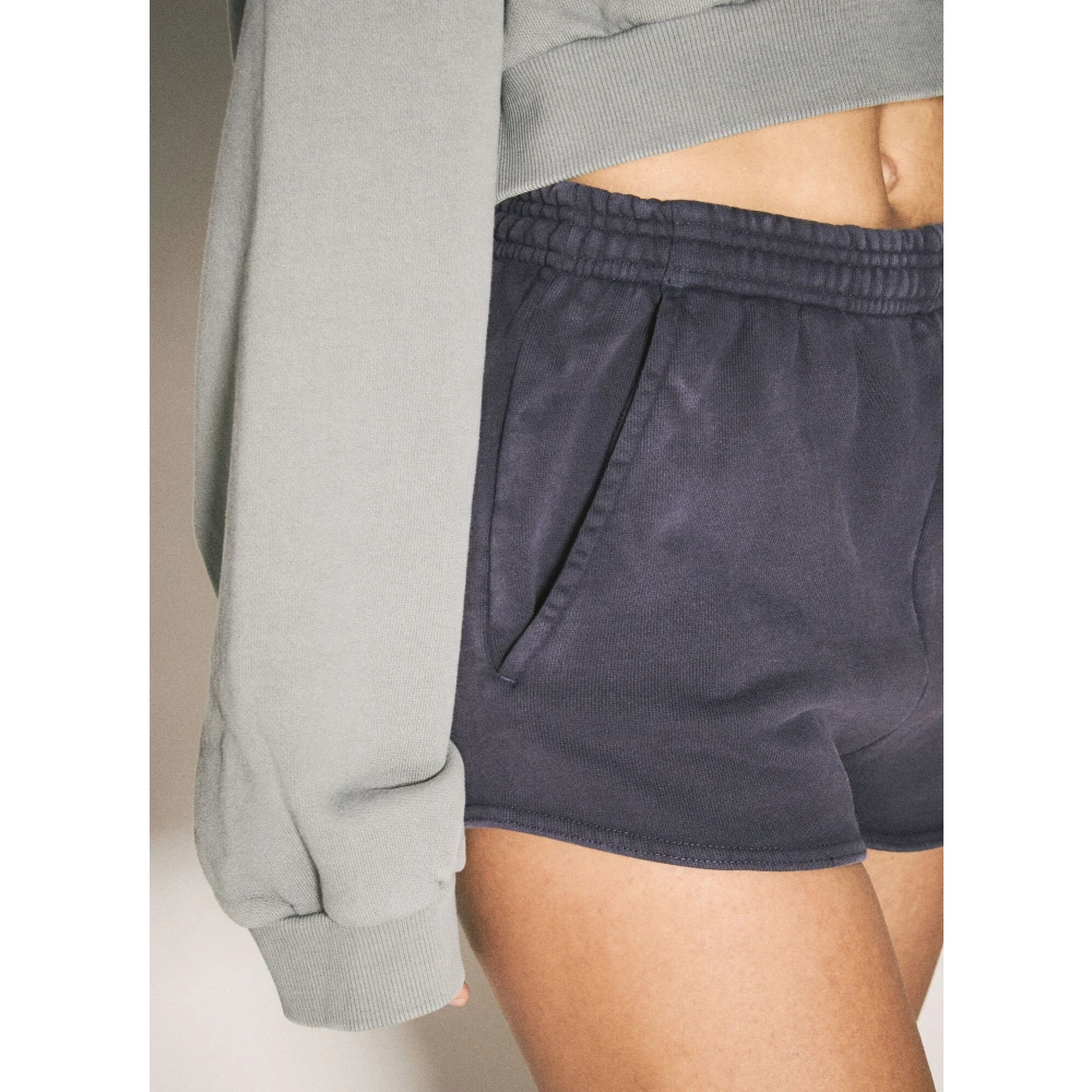 Entire Studios Katoen Fleece Micro Shorts Purple Dames