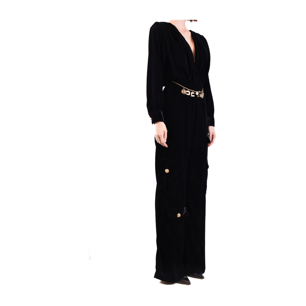 Elisabetta Franchi Zwarte Jurk voor Dames Aw23 Black Dames