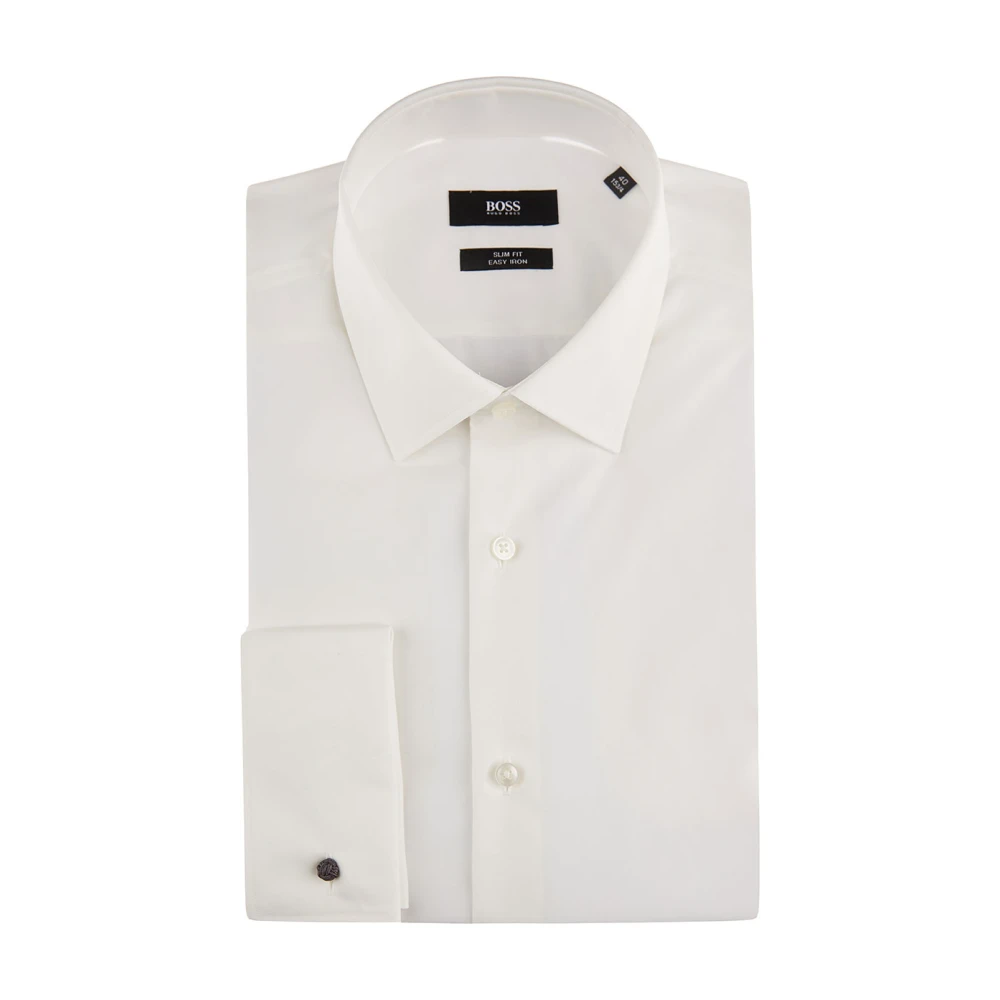 Hugo White Formal Shirts, Male, Xl, Easy Iron Slim Shirt, Cotton, Designers Code: 50384003