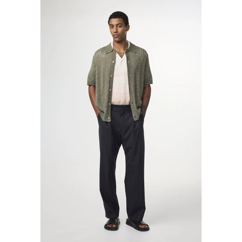 Nn07 Groene Thor SS Cardigan 6584 Green Heren