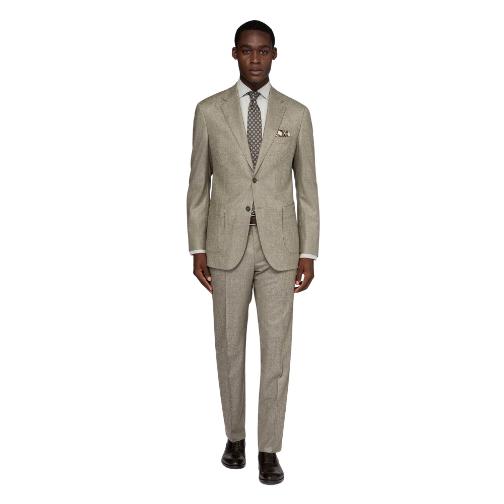 Boggi Milano Pak Zuivere Wol Beige Heren
