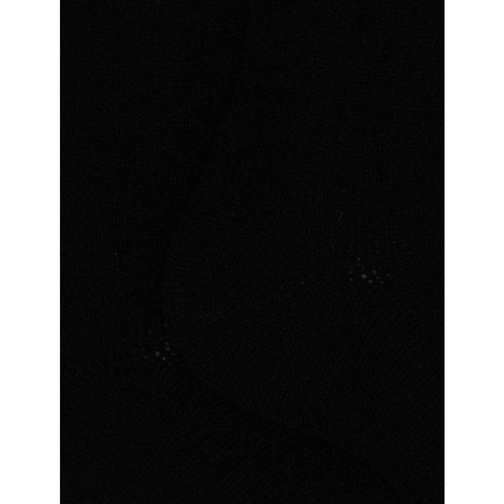 Gallo Luxe Cashmere Lange Zwarte Sokken Black Dames